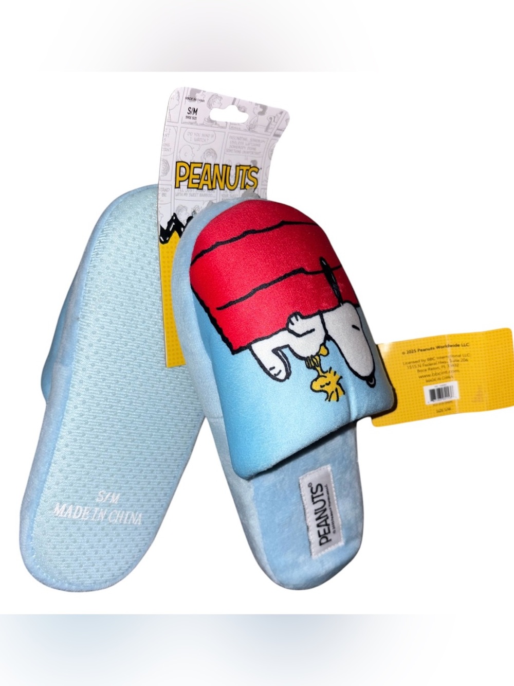 Peanuts Light Blue Snoopy Slipper Plush